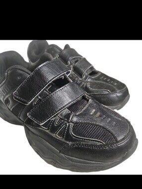Avia Quickstep Men 8.5W MNA41ES216 Blk Double Hook  Loop Strap Shoe No Slip [7C
